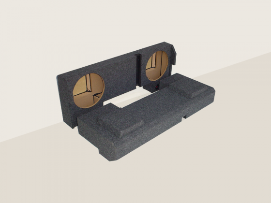 2001-2007 Chevy Crew Cab HD Downfire Sub Box 2X10 Carpeted – East