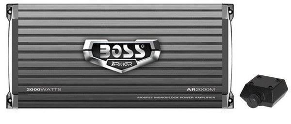 BOSS 2000W カーアンプ Boss Audio AR2000M 2000W MONO A/B Car Amplifier Remote & 8 Gauge
