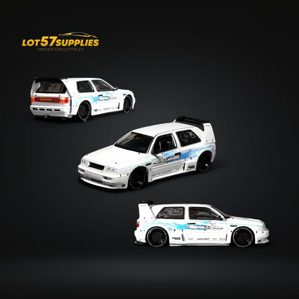 Rhino Model VW Golf Mk3 Concept - White Fast & Furious Livery 1:64