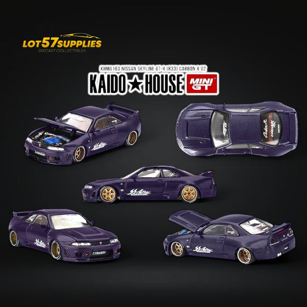 Pre-Order) Mini GT x Kaido House Nissan Skyline GT-R (R33) Purple