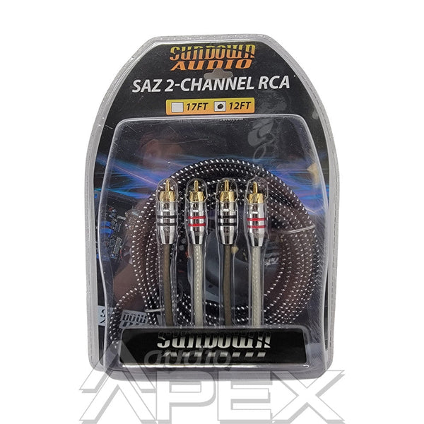 Sundown Audio 12 ft. 2 Channel High Quality RCA Interconnect Cables (S