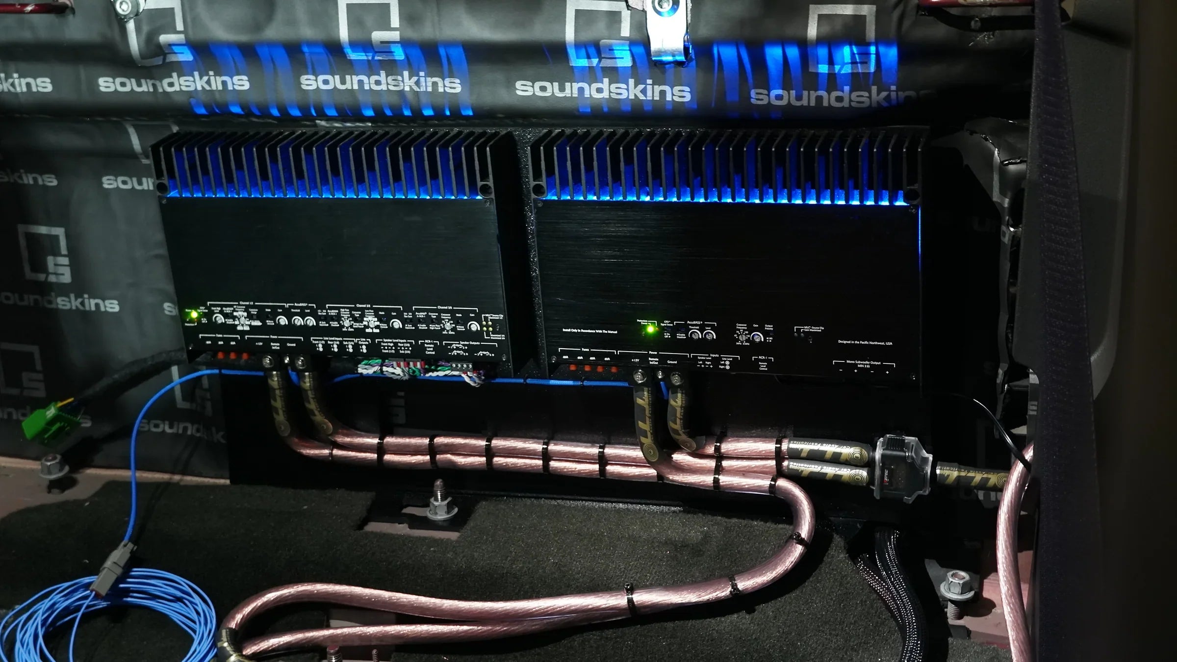 AMP RACK for 14-18 GM Truck Silverado Sierra Custom Made Amplifier Rac ...