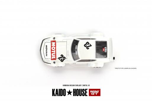 Mini GT x Kaido House Nissan Fairlady 240z Motul in White 1:64