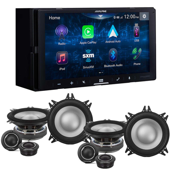 Alpine iLX-W670 Digital Multimedia Receiver & 2 Pairs Alpine S2-S40C T ...