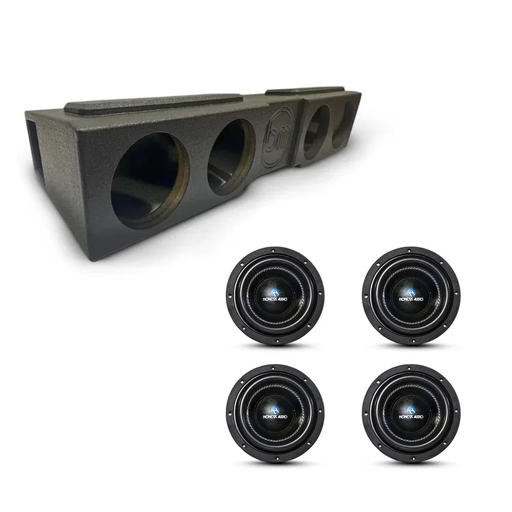 4) Nemesis Audio NA-8M 700W RMS & Chevy Crew Cab 07-18 Quad 8