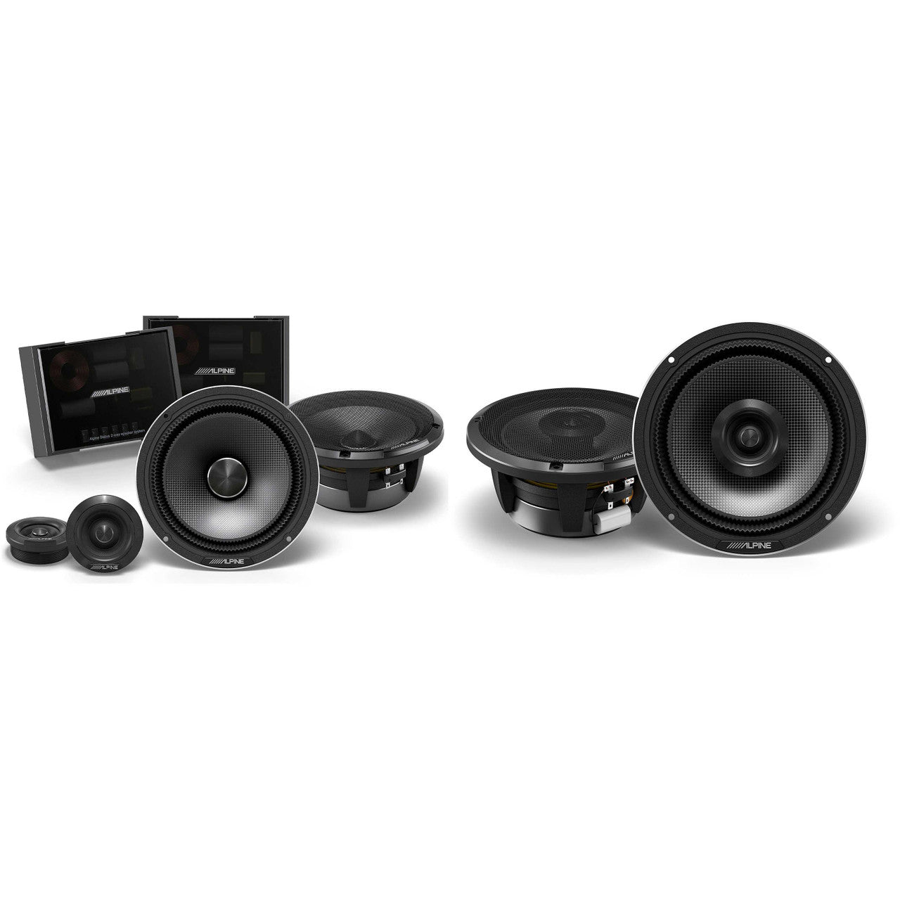 Alpine HDZ-65CS Status Series Hi-Res 6.5” 2-Way Slim-fit Component Spe ...