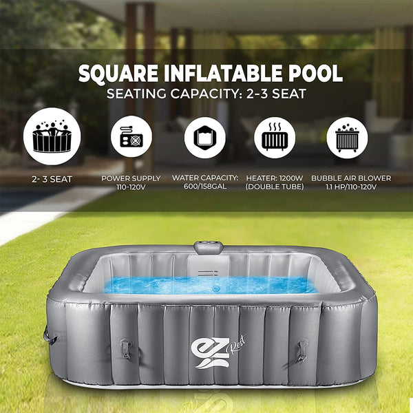 ラブブ　big into energy serenity Ez Bed - Lux Series Air Mattress With Frame, Internal Pillow