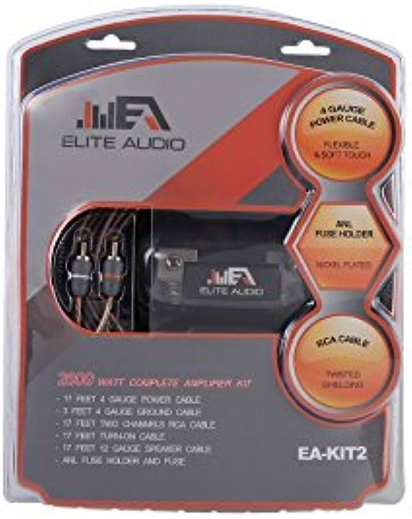 Elite Audio EA-KIT2 4 Gauge Complete Pro Series Amplifier Installation ...