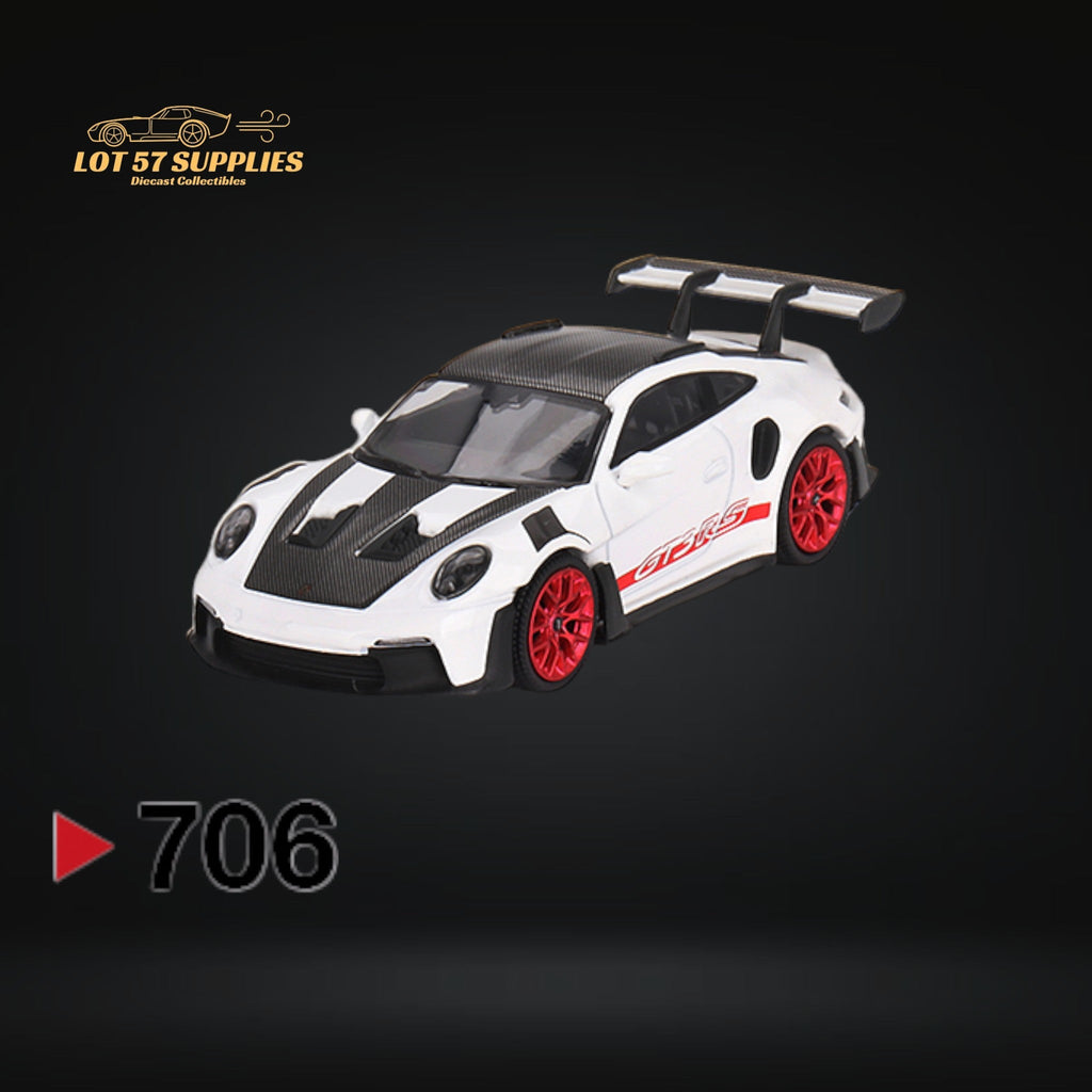 Pre-Order) Mini-GT Porsche 911 (992) GT3 RS Weissach Package White