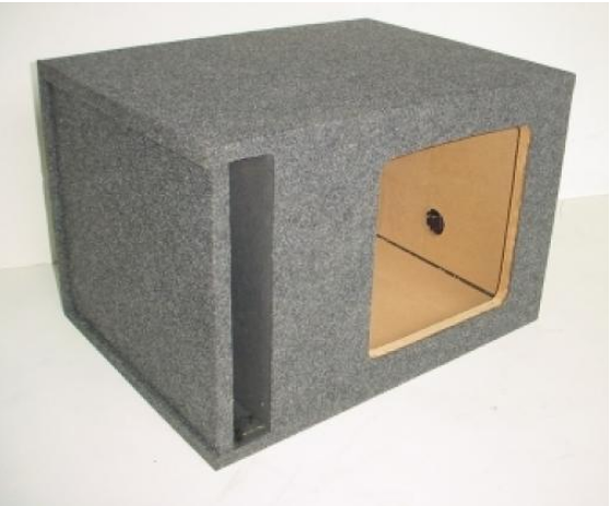 1x10'' Square Hole Slot Ported Carpeted Sub Box – East Car Audio