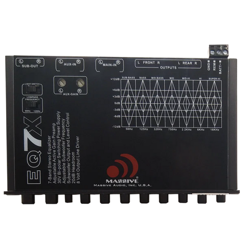 Massive audio EQ7X 7 Band Car Audio Graphic Equalizer – East Car Audio