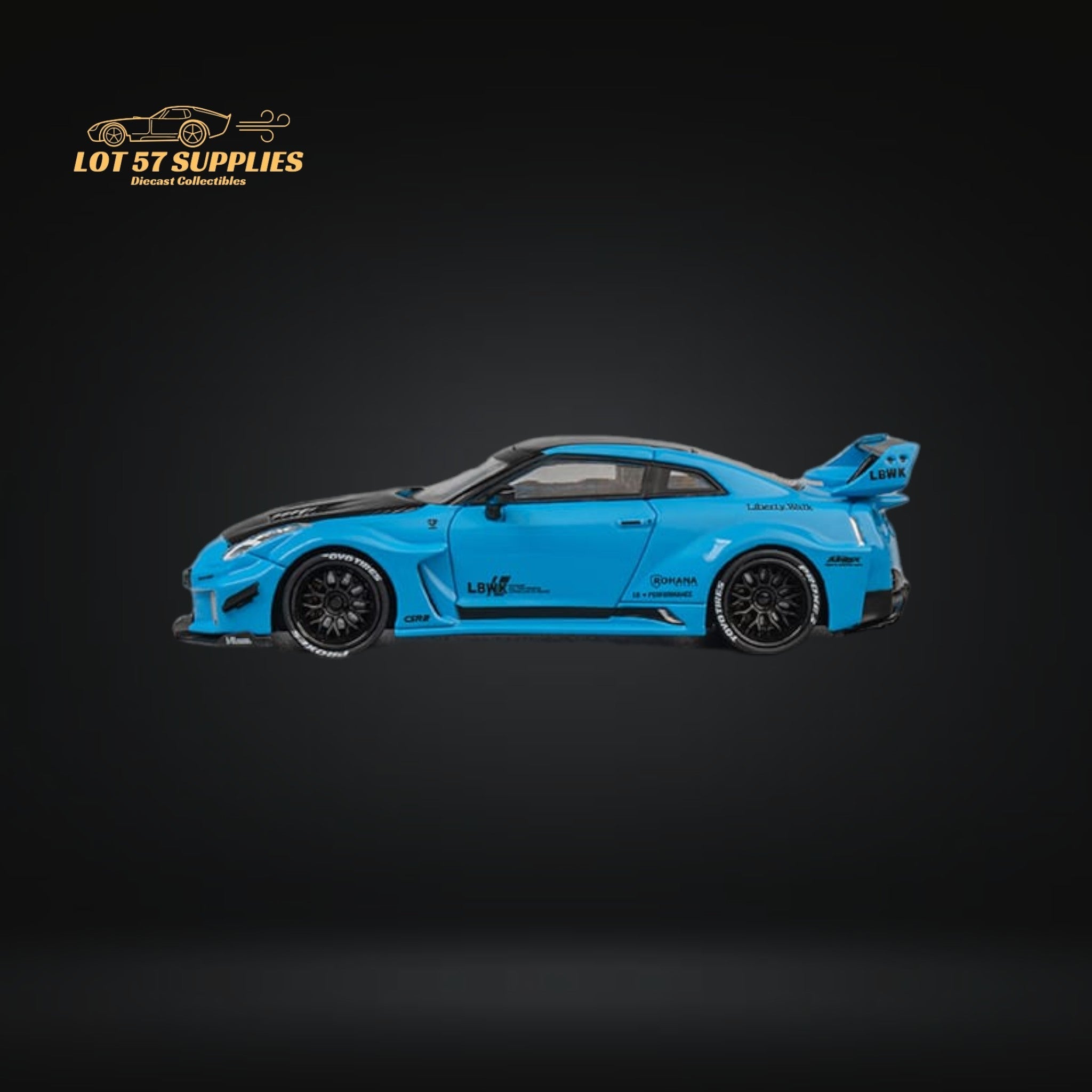 CM Model Skyline GT-R R35 RR Baby Blue LBWK 1:64 – East Car Audio
