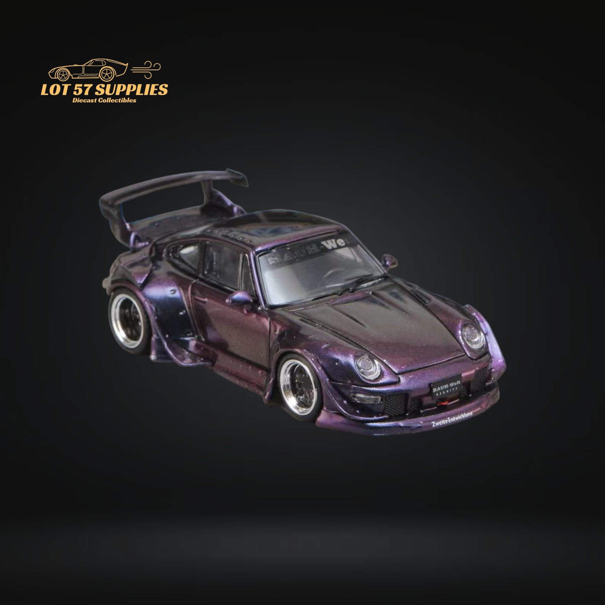 Street Weapon Porsche RWB 993 Chameleon Purple Low Wing 1:64 – East Car ...