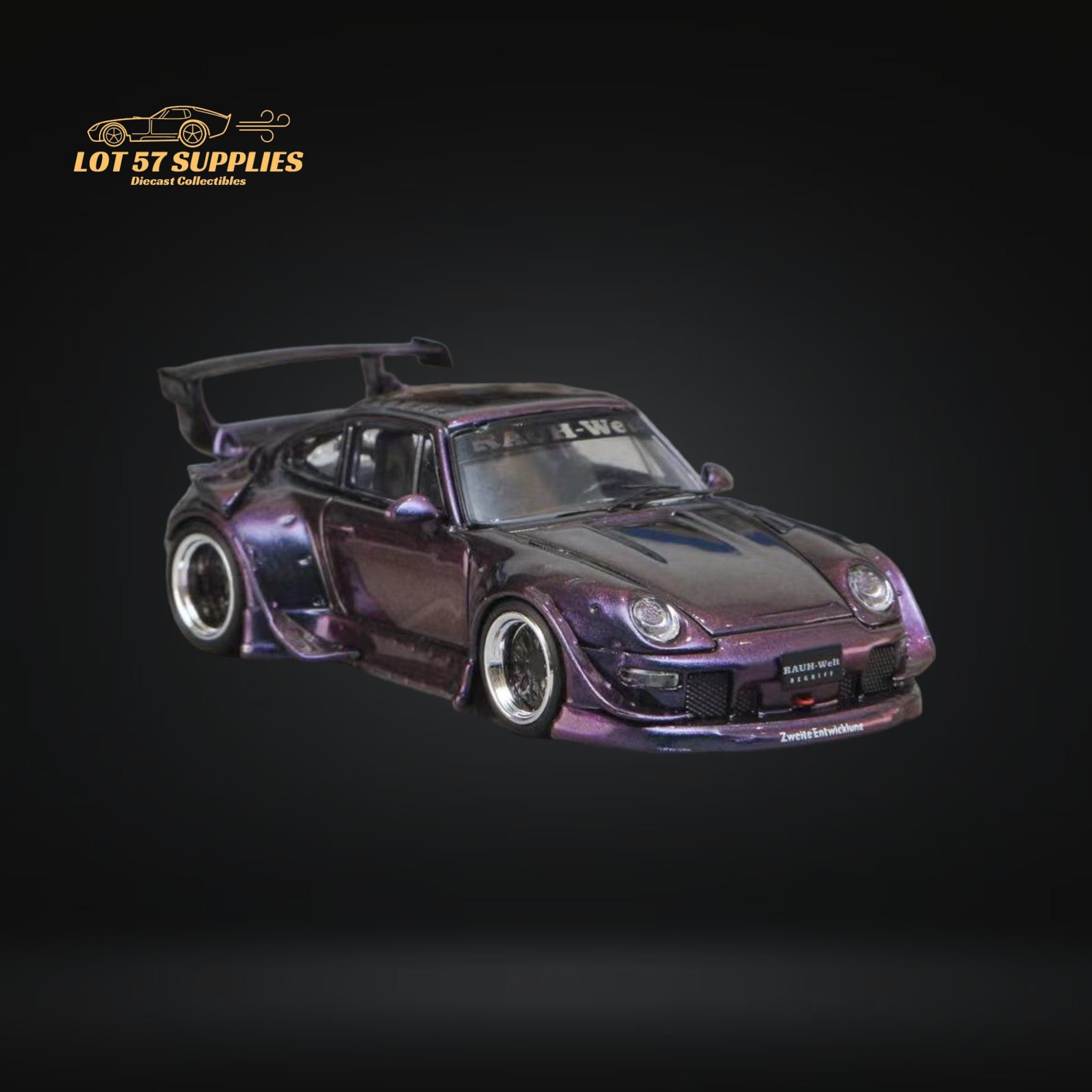 Street Weapon Porsche RWB 993 Chameleon Purple Low Wing 1:64 – East Car ...