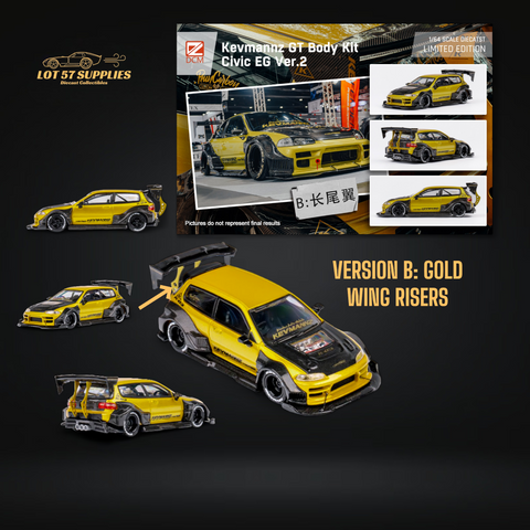 Pre-Order) DCM Honda Civic EG6 Gold Hatchback Kevmannz GT Widebody