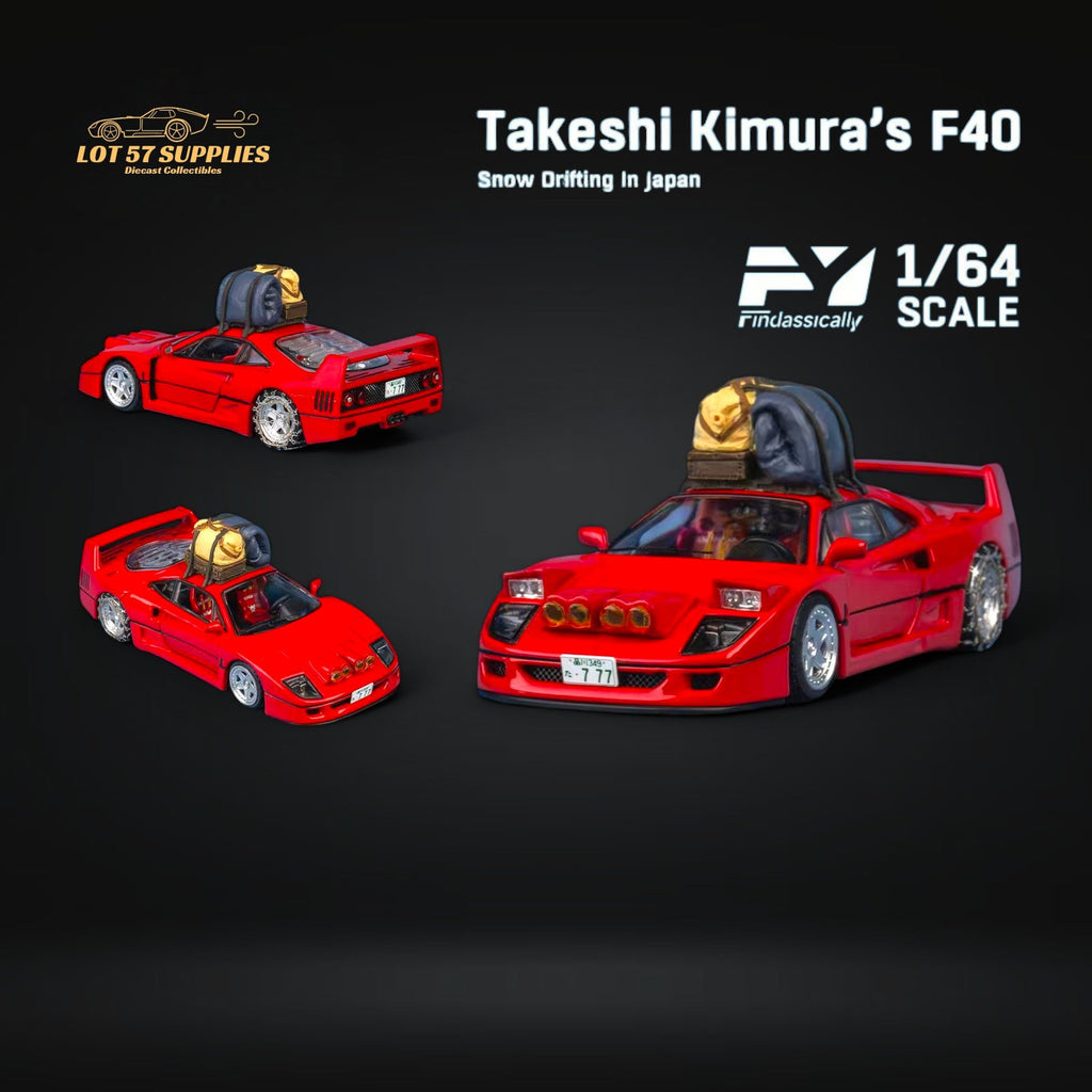 PGM-640902-2 1/64 F40 Red Snow Drifting ver. Rotating