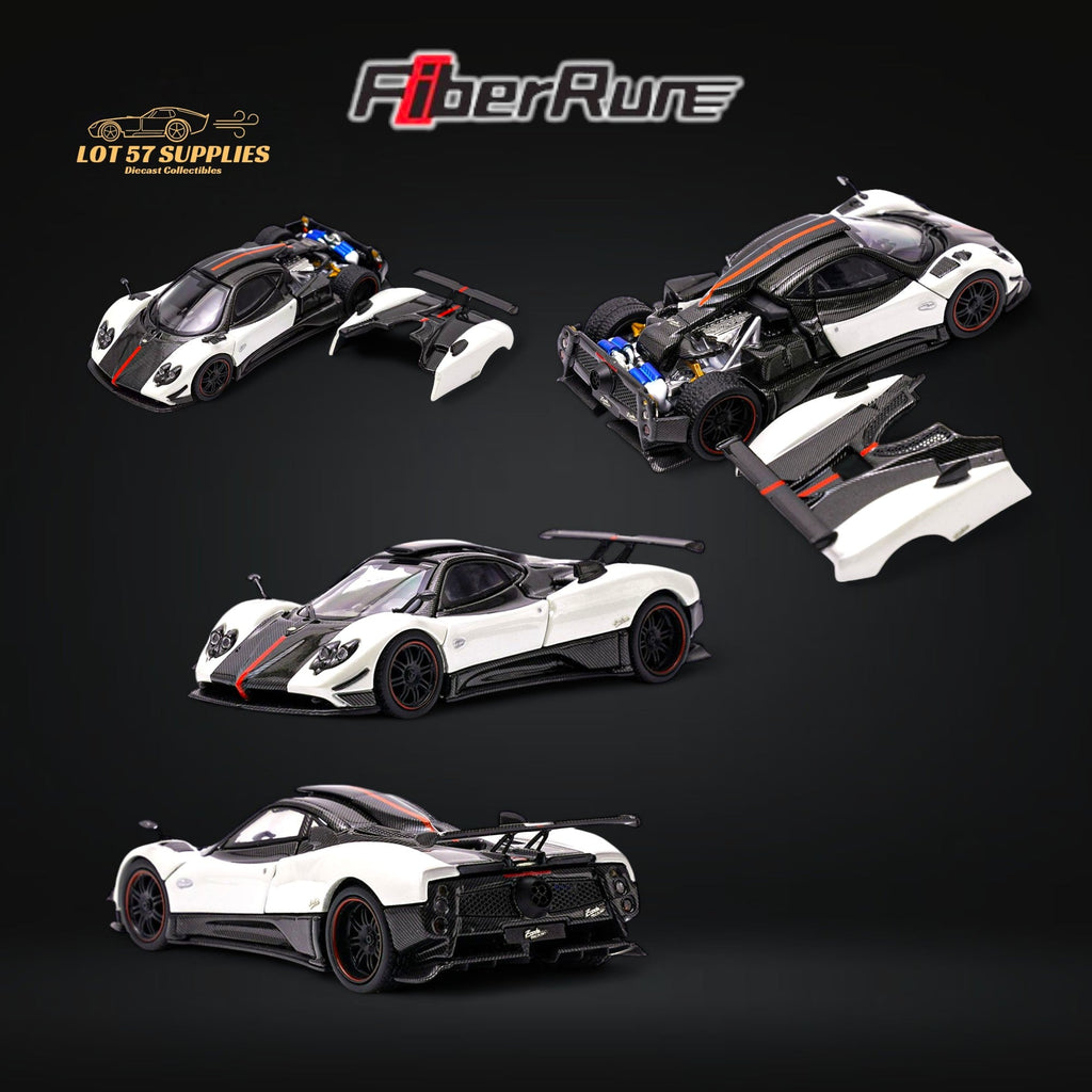 Pre-Order) Fiberrun Zonda Cinque in White & Carbon Fiber Accents 1