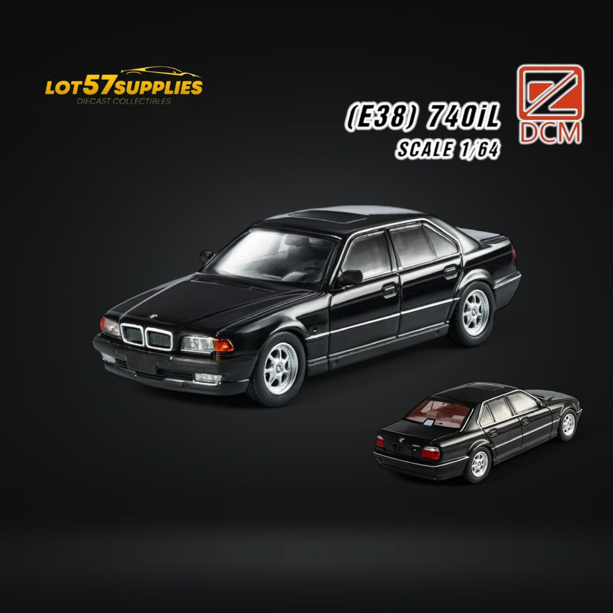【新品】AR Box 1/64 BMW 7シリーズ Mk3 E38 750iL Almost Real | AR Box BMW 750iL (E38) - Black