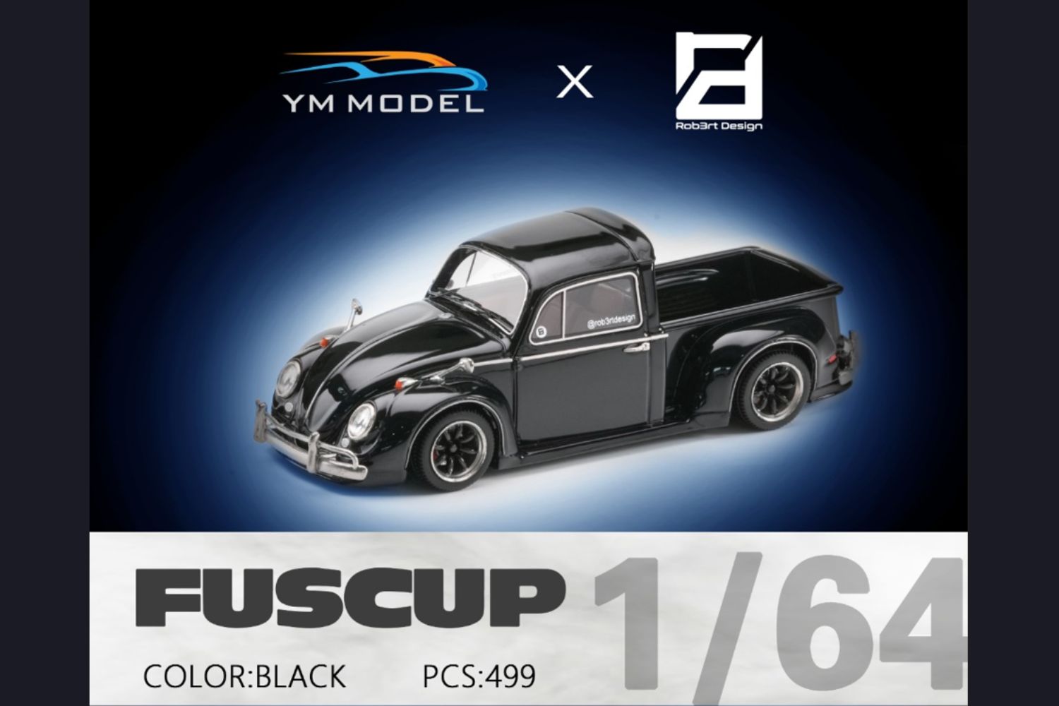 RAM Collectibles 1/18 Volkswagen Coccinelle RWB JPS - Résine Noir, Collection