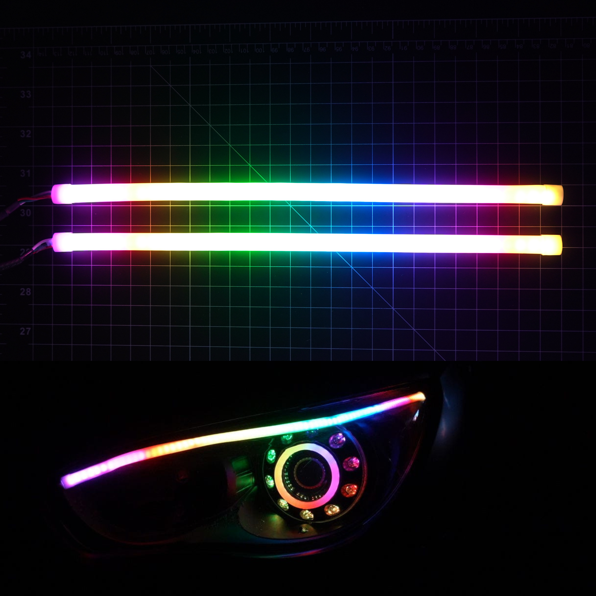 Universal Flexible DRL Tube Diffused Strips | Multicolor – East Car Audio