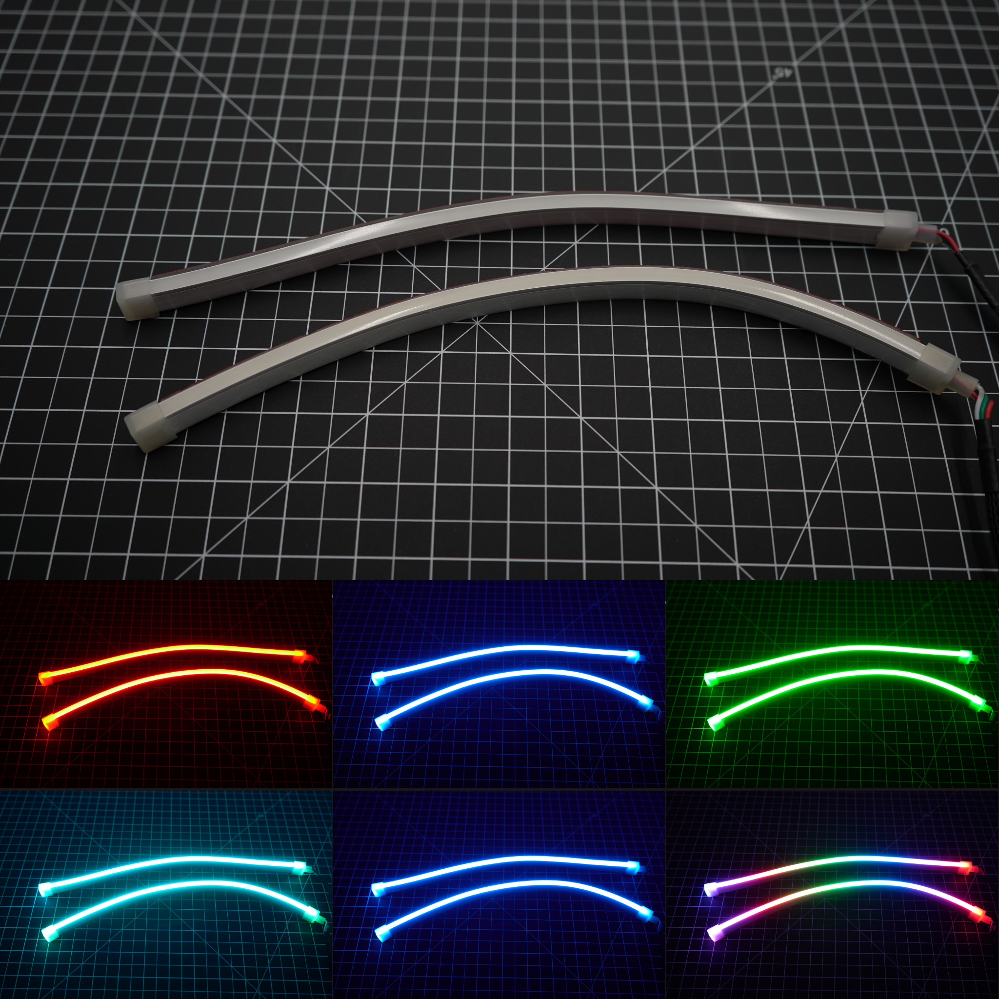 Universal Side Emitting Flexible DRL Diffused Strips | Multicolor ...