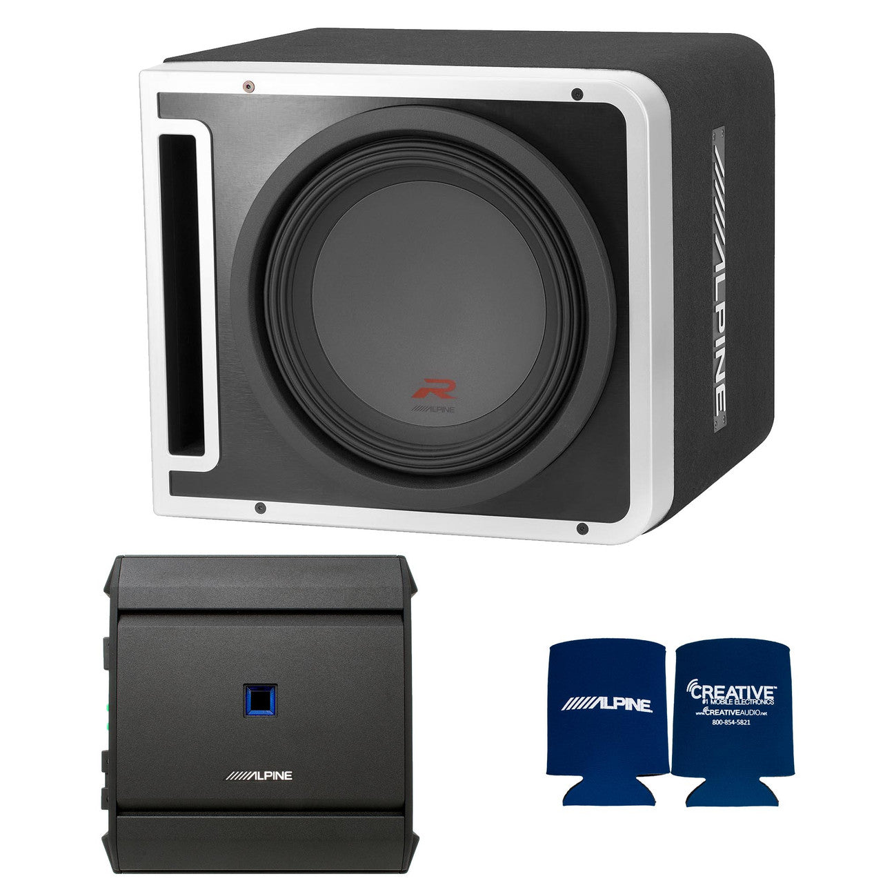 Alpine R-SB12V Pre-Loaded R-Series 12-inch Subwoofer Enclosures, with ...