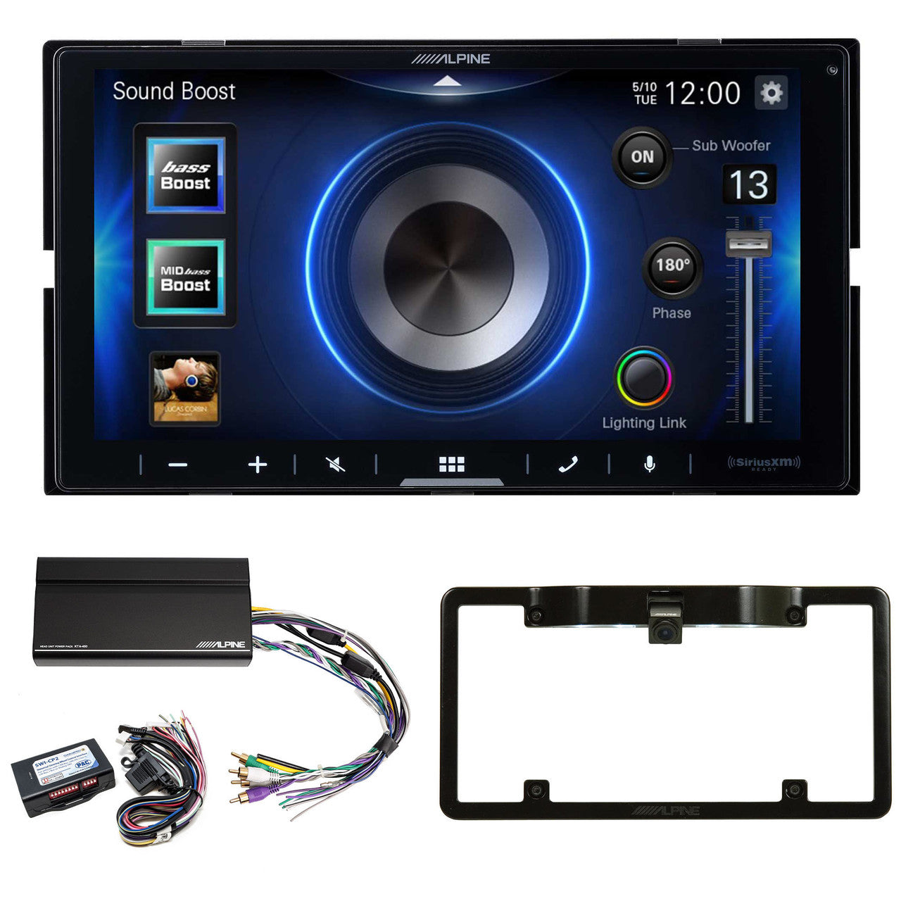 Alpine iLX-W670 with Apple CarPlay, Android Auto Includes KTA-450 4-Ch ...