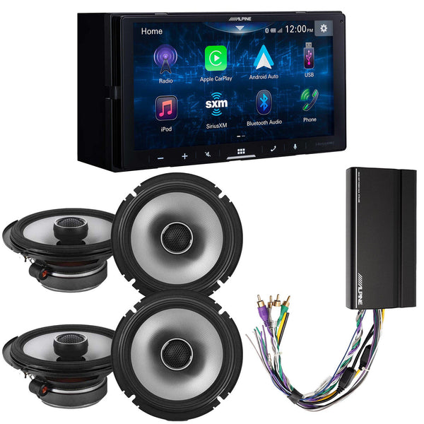 Alpine iLX-W670 Digital Multimedia Receiver & 2 Pairs Alpine S2-S65 Ty ...