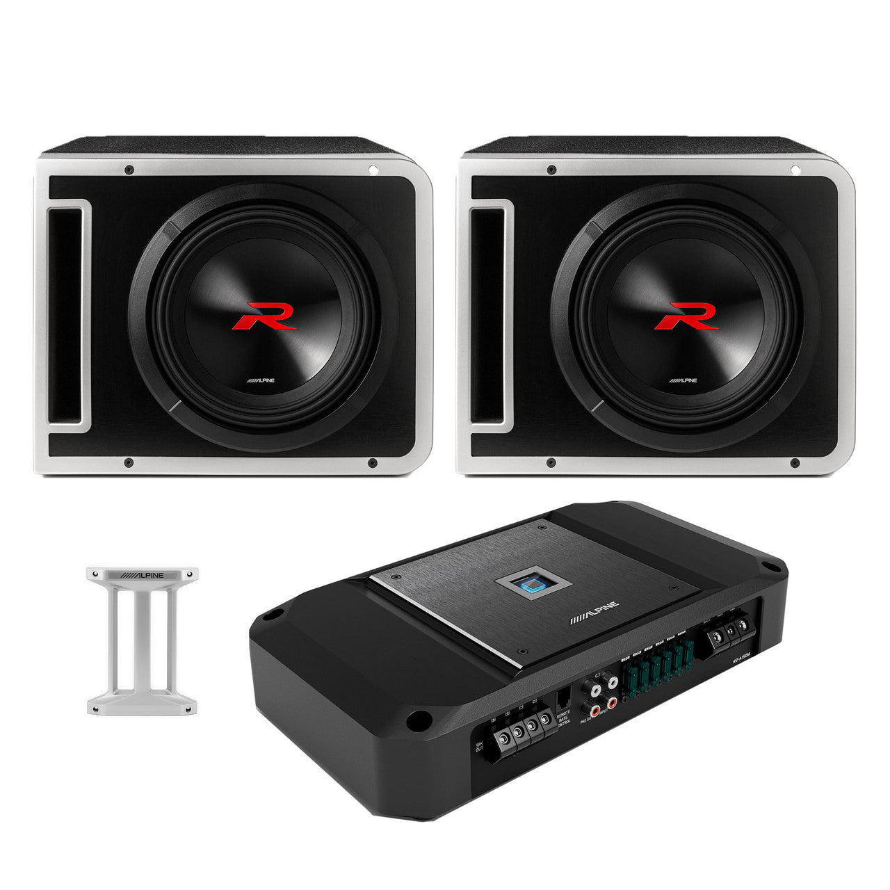 Alpine (2) R2-SB10V 10-inch R-Series Halo Preloaded Sub Enclosure incl ...