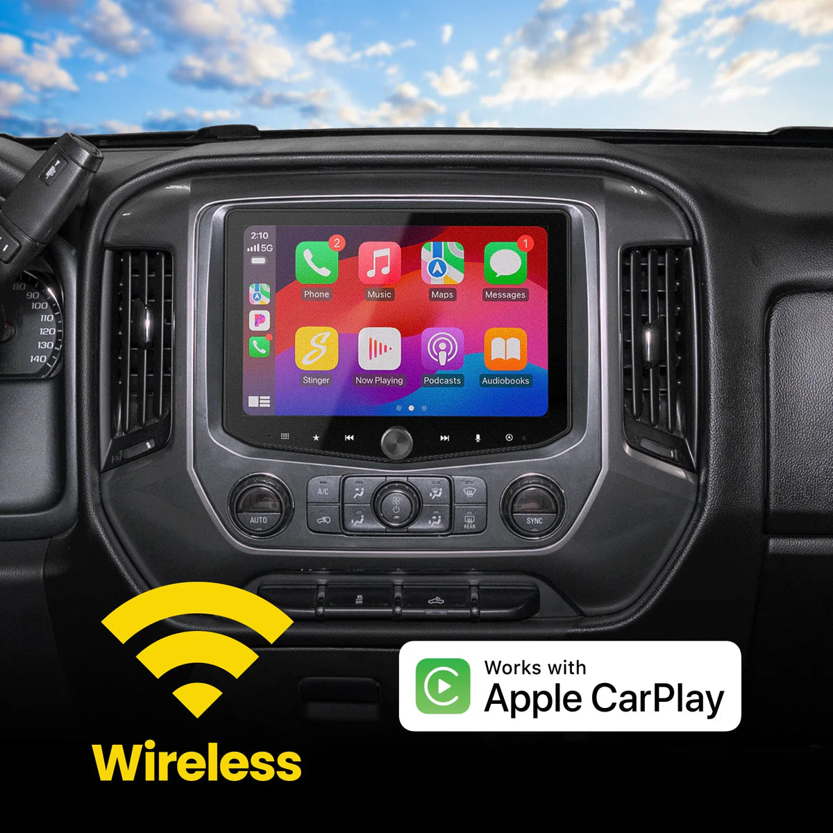 Radio For Android 12 Car Stereo For Chevy Silverado GMC Sierra 2014-2018 - 10 Inch Touch Screen Wireless CarPlay Android Auto Car Radio