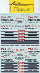 A Line Products 25812 HO Scale Container Decals Canadian National Inte ...
