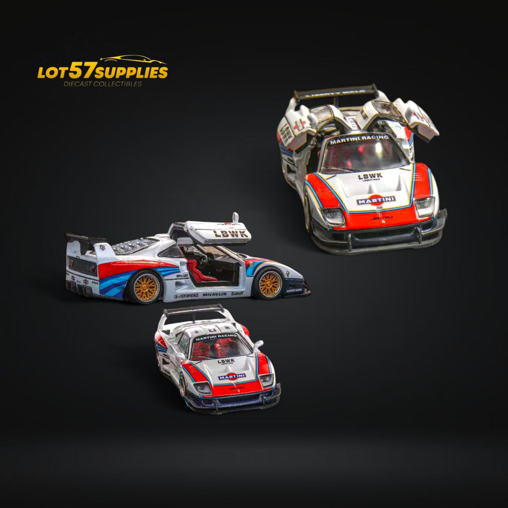 車魔王 F40 Demon King LBWK Martiniカラー 1/64 Pre-order **Demon King Auto 1:64 F40 Gull wing gate Martini