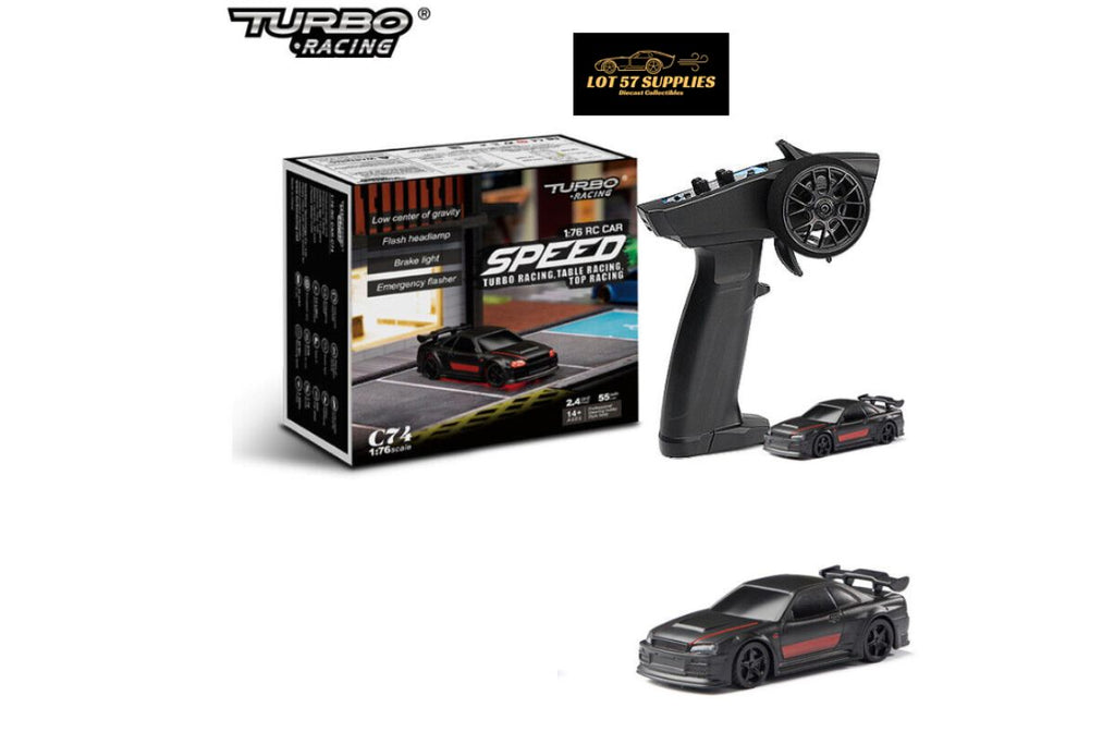 Turbo Racing 1:76 Scale Nissan Skyline GT-R R34 RC Racing Car RTR