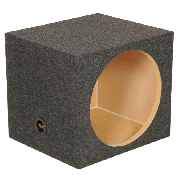 Q Power Single 15" Sealed Subwoofer Enclosure - Carpeted Empty Box For 15 Inch Subwoofers - Universal Fit