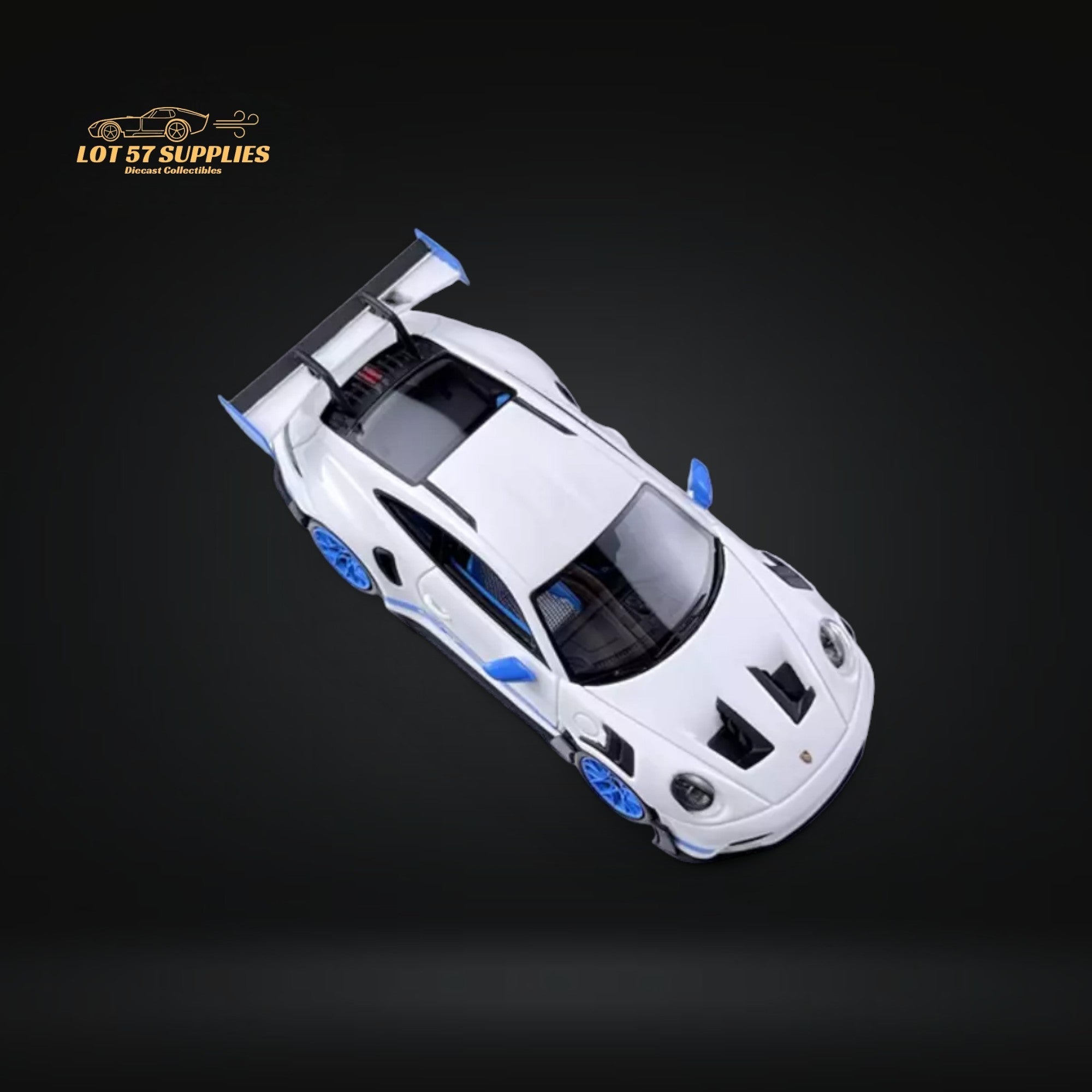 FuelMe & TPC Porsche 911 992 GT3 RS White with Blue Wheels