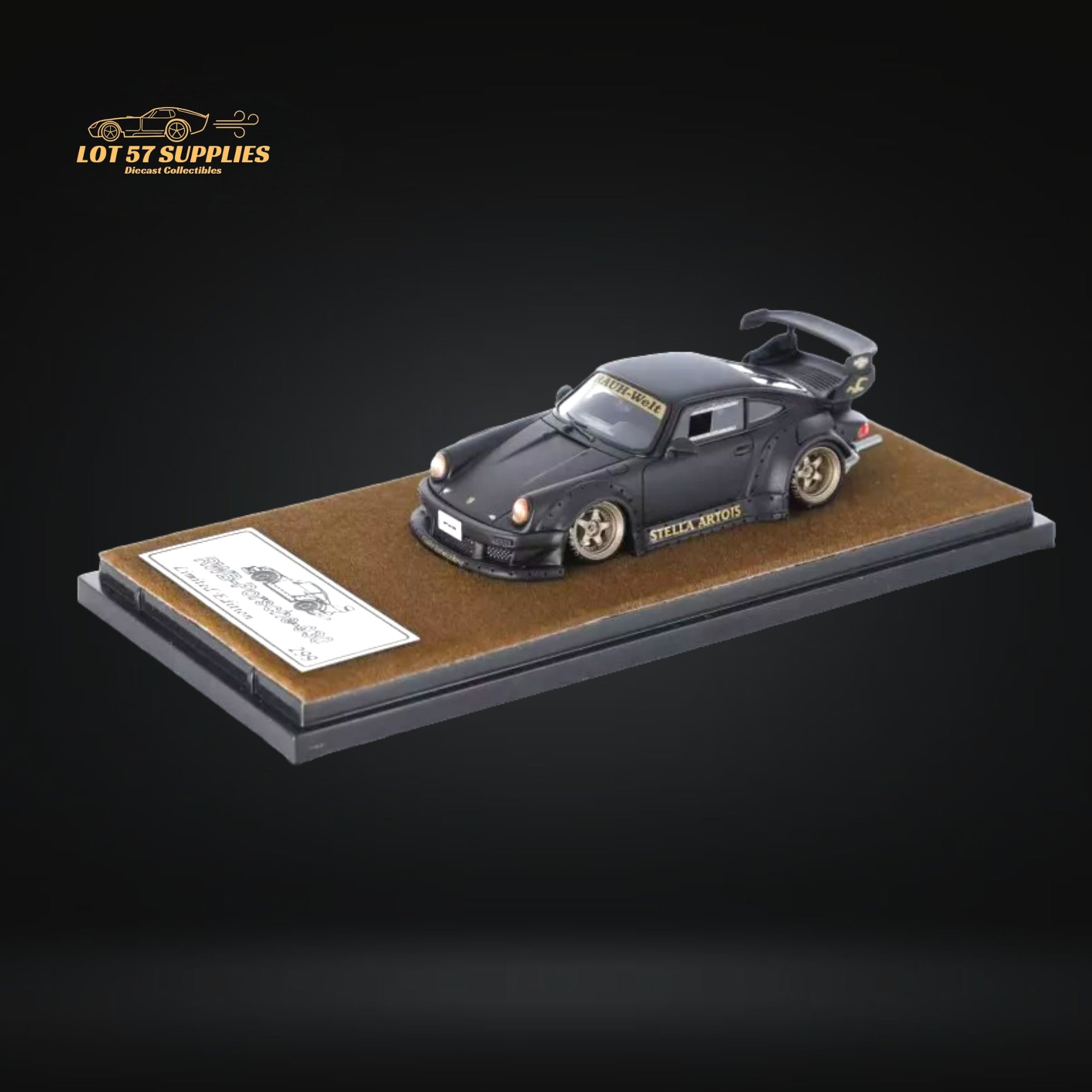 PORSCHE RWB 930 - GT Wing - black - QiDian 1:64 PORSCHE RWB 930 - GT Wing - black - QiDian 1:64