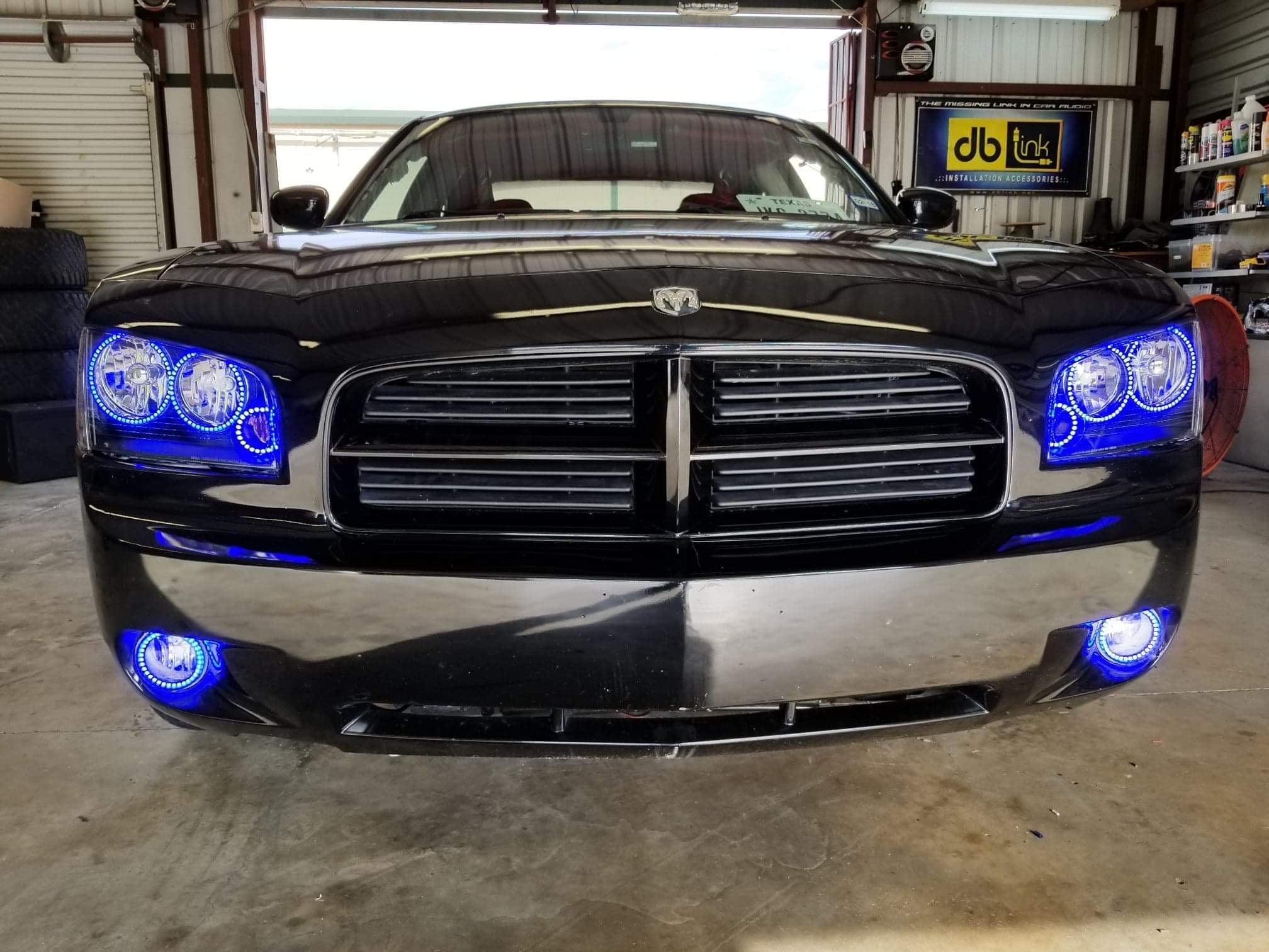 RGB Halo Ring LED Headlight Kit For Dodge Charger 2006-2010 - Demon Eye Angel Eye DRL