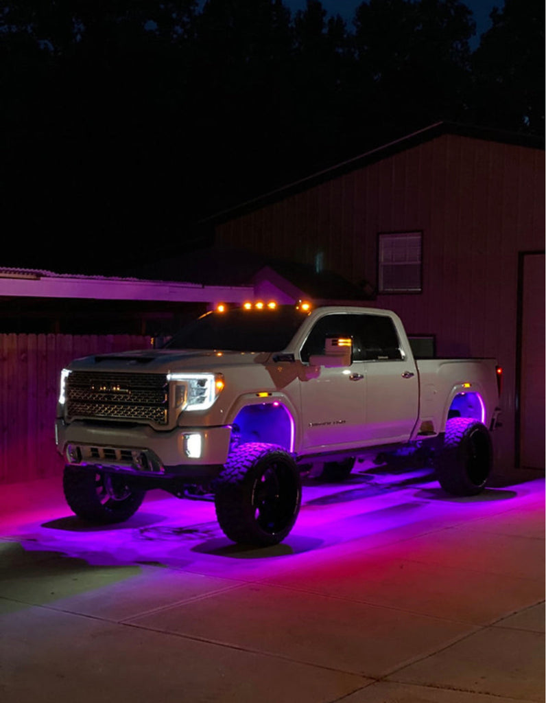 ECA LED Premium 12 Piece RGBW Rock Lights with Bluetooth. Made for OFF-Road Extreme Rugged Conditions