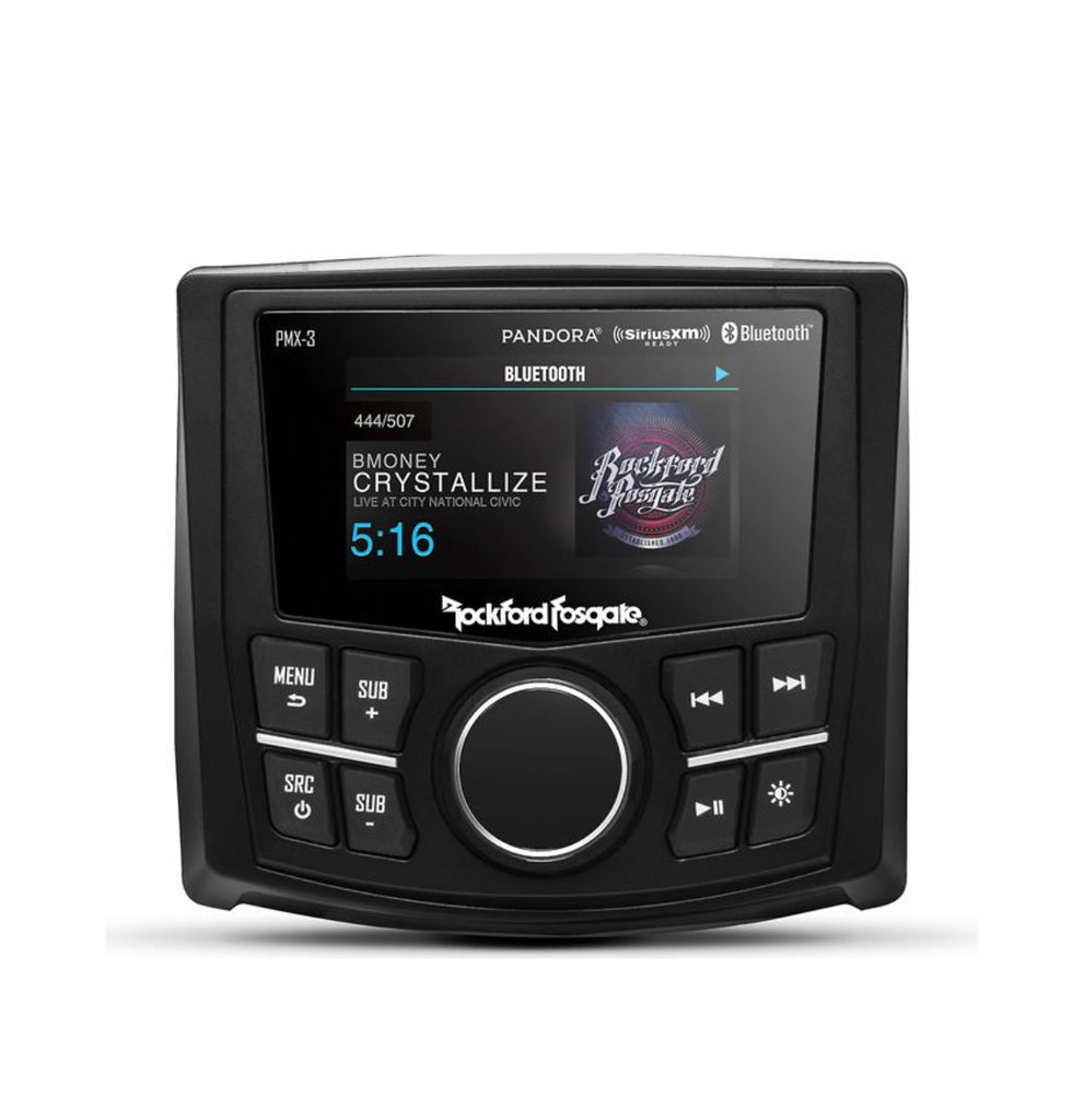 Rockford Fosgate PMX-3 Marine digital media receiver with Bluetooth® and camera input